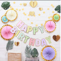 pastel macaroon paper banner garland fan